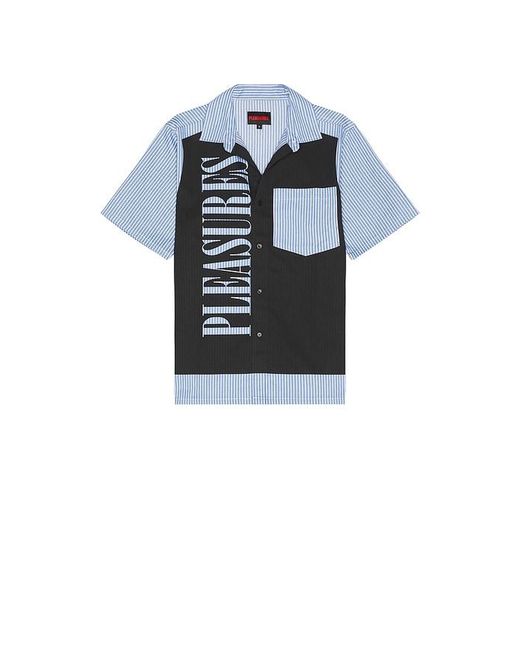 Pleasures Blue Onyx Button Up Shirt for men
