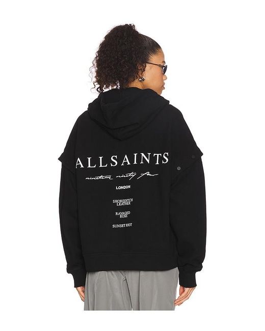 AllSaints Black Aroma Amphia Hoody