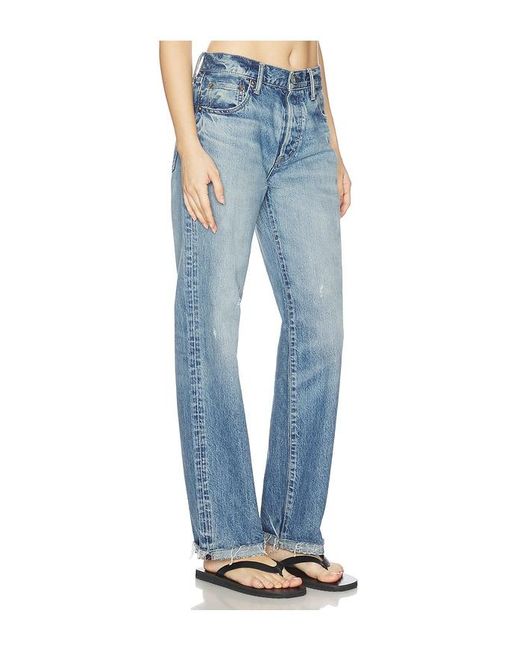 Moussy Blue Dorchester Straight Leg Jeans