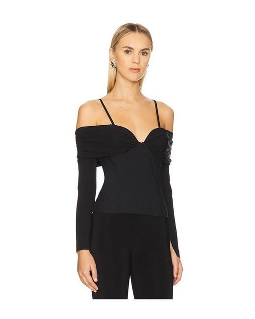 Jonathan Simkhai Hazel ロングスリーブトップ Black
