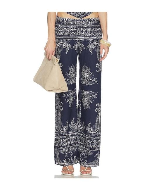 Amanda Uprichard Blue Arielle Pants