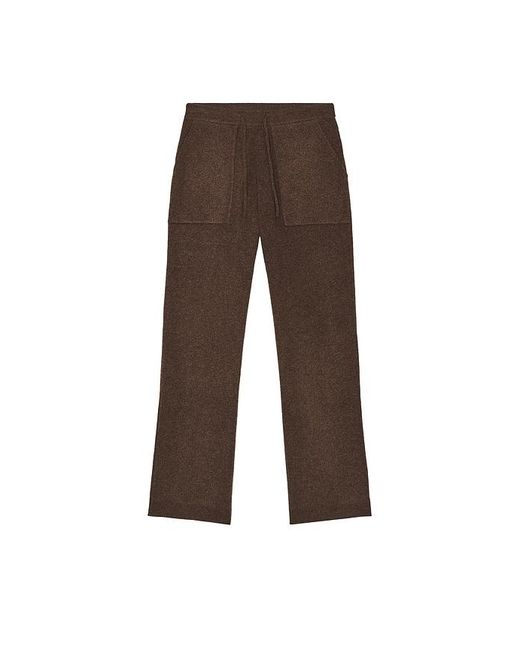 KROST Brown Wool Knit Pants for men