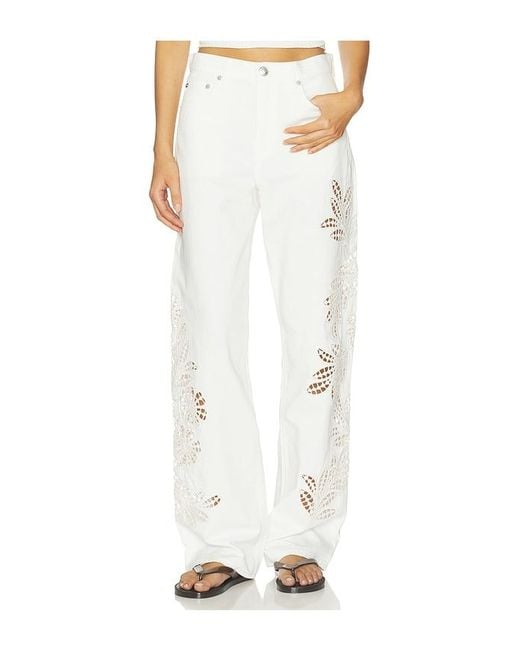 Rag & Bone White Shea Full Straight Jeans