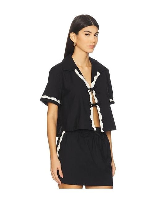 Seafolly Black Tie Front Shirt