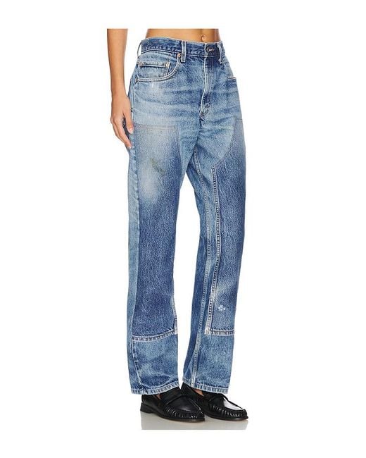 aligrace Blue Vintage Carpenter Jeans