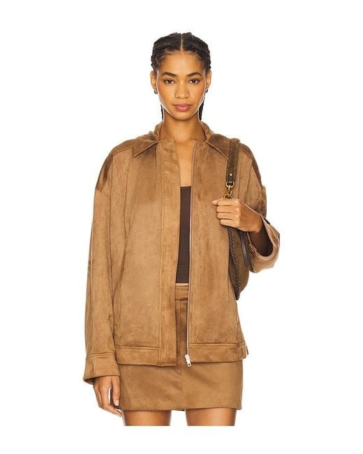 House of Harlow 1960 Brown X Revolve Della Faux Suede Jacket
