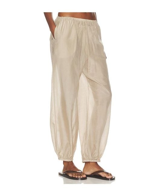 DONNI. Natural The Silk Cotton Sheer Balloon Pant