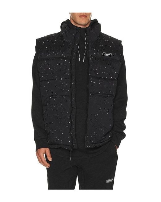 Legends Black Alpine Puffer Vest for men