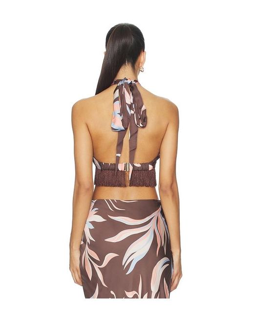 Rococo Sand Brown Fringe Top