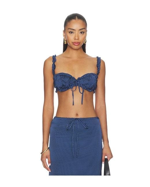 MORE TO COME Blue Reese Bra Top
