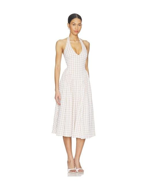 MORE TO COME White Lottie Halter Maxi Dress