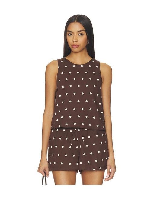 Beach Riot Brown Dollie Sleeveless Top