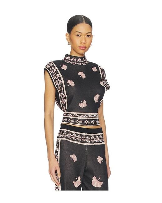 MISA Los Angles Black Alva Top