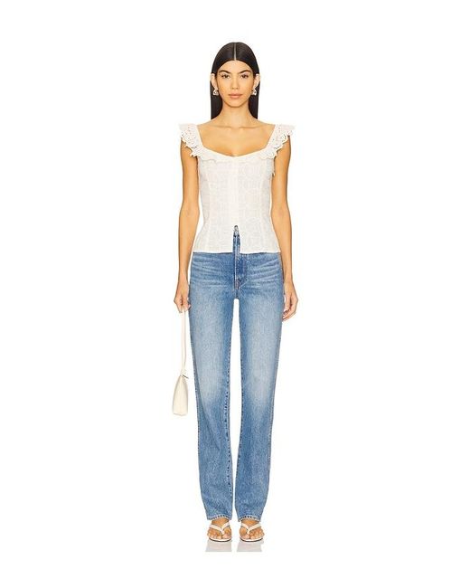 Line & Dot Blue Aurelia Top