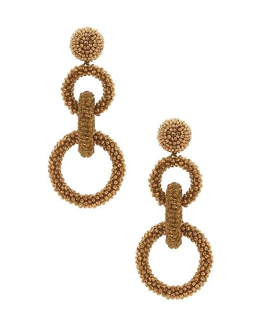 Deepa Gurnani Metallic Sienna Earrings