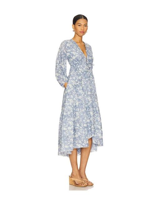 Free People Blue Pappiet Midi Dress
