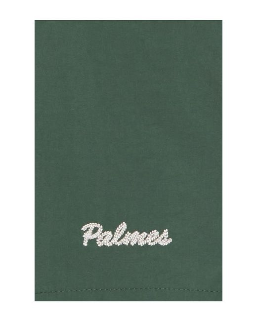 Palmes Green Stitch Tennis Shorts for men