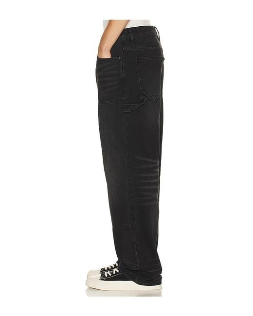 Babylon Black Double Knee Denim Pants for men
