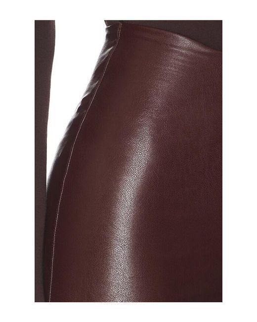Commando Brown Faux Leather Wide Leg Pant