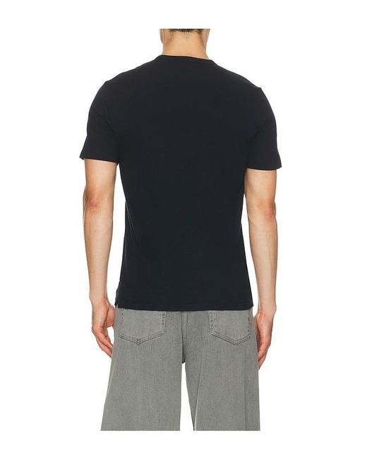 Vince Black Garment Dye Short Sleeve Tee for men