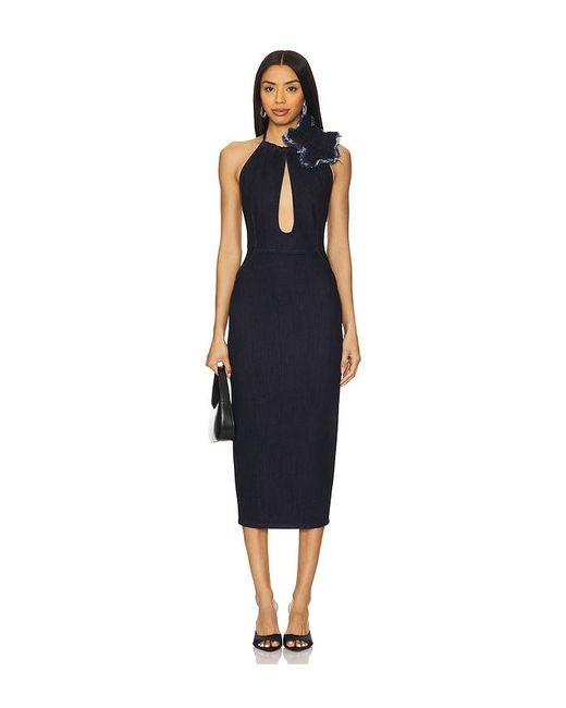 MOTHER OF ALL Blue Olivia Denim Midi Dress