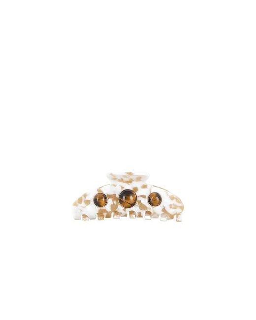 Lelet White Tasha Stone Claw Clip