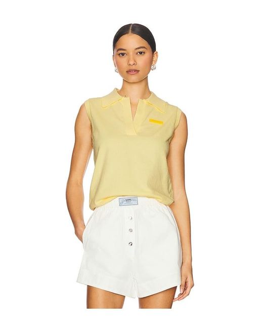 Monse Knitted Polo Top White