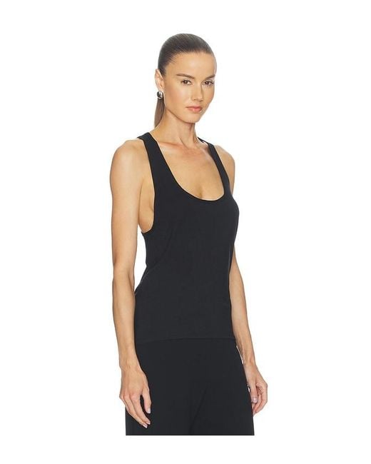 ÉTERNE Black Soft Jersey Hedi Top