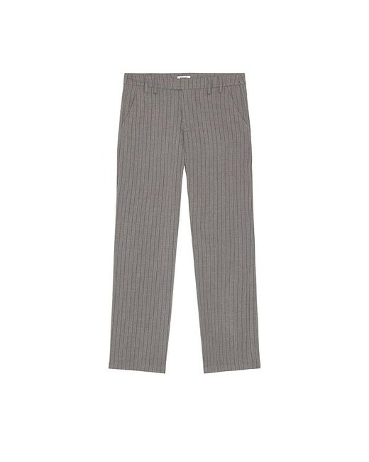 KROST Gray Herringbone Pleated Trousers for men