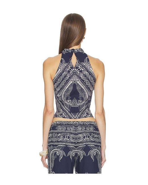 Amanda Uprichard Blue Arielle Top