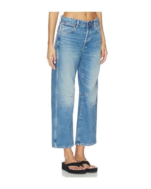 Madewell Blue Darted Barrel Jeans