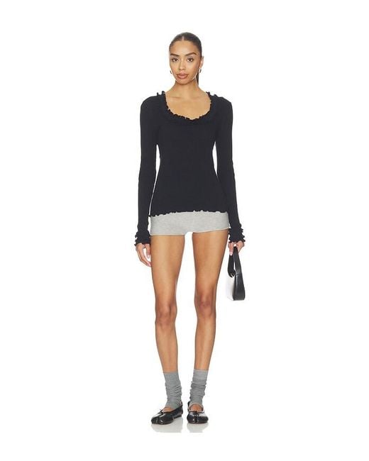 OperaSPORT Black Rosie Seamless Top