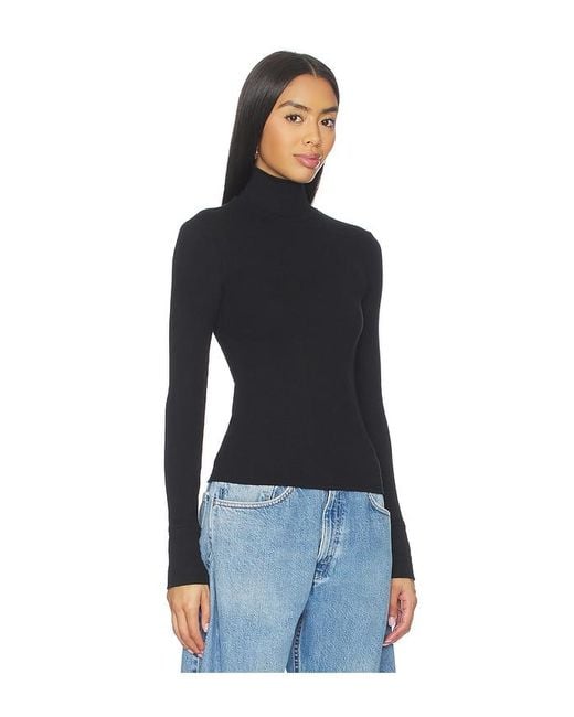 PERFECTWHITETEE Blue Hayden Turtleneck Top