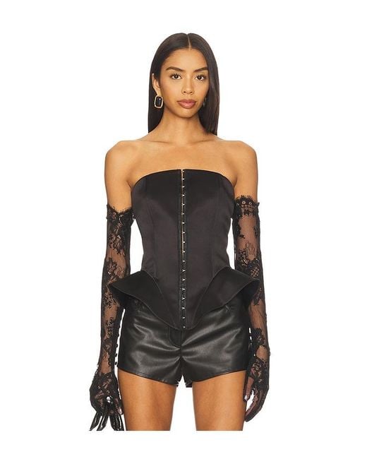Aniye Records Black Len Bustier Top