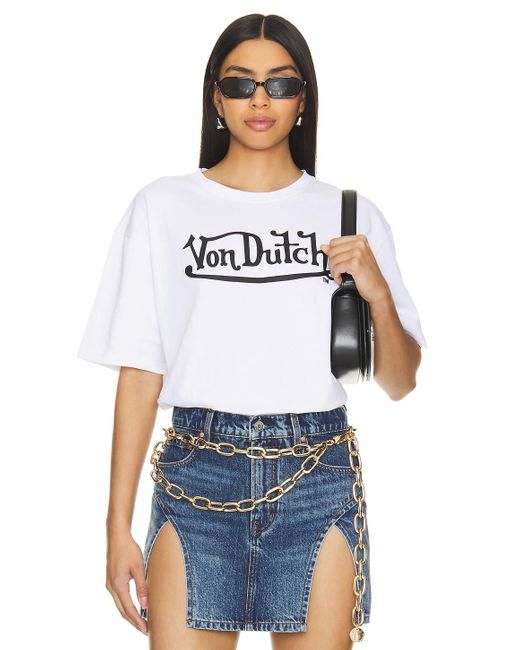 メンズ Von Dutch Tシャツ White