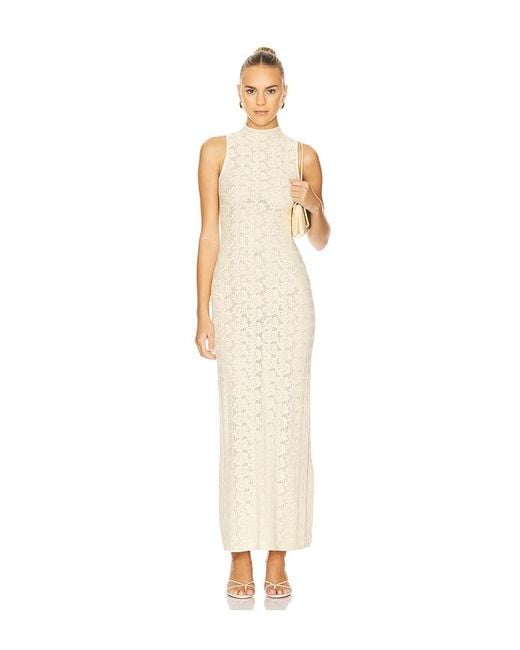 House of Harlow 1960 Open-Knit Maxi Dress in White | Lyst