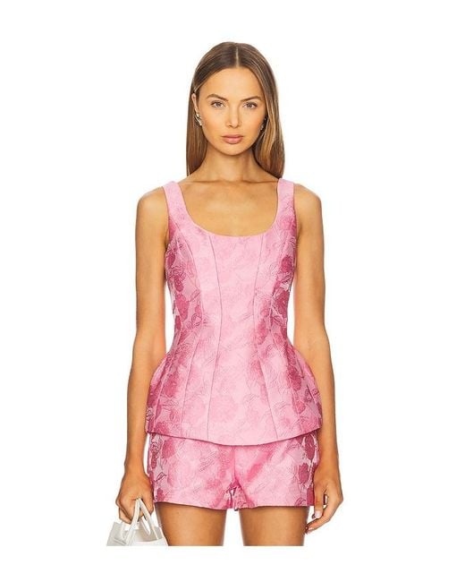 Amanda Uprichard Pink Empire Top