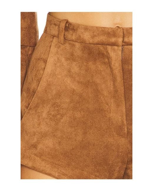 Amanda Uprichard Natural X Revolve Kelso Suede Short