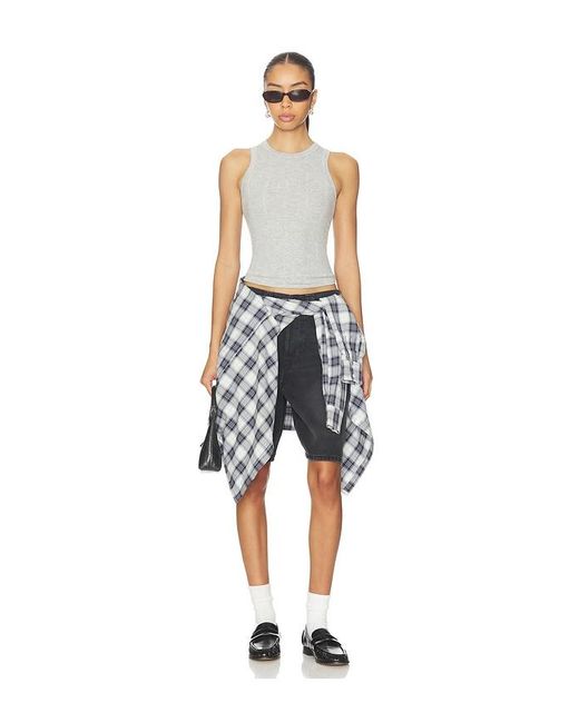 Free People Blue X We The Free Montana Undone Hem Short
