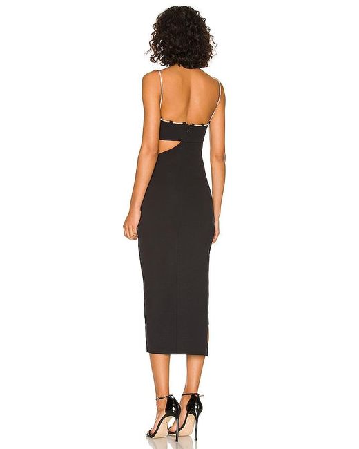 Lovers + Friends Black Charlotte Midi Dress
