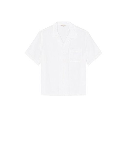 Onia White Air Linen Convertible Vacation Shirt for men