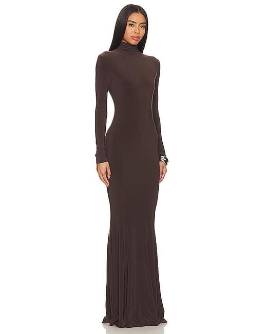Norma Kamali Brown X Revolve Fishtail Gown
