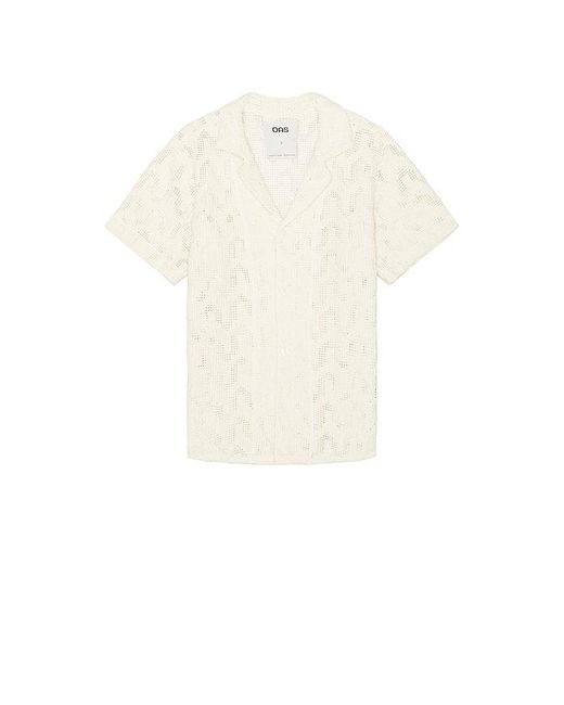 Oas White Atlas Cuba Crochet Shirt for men