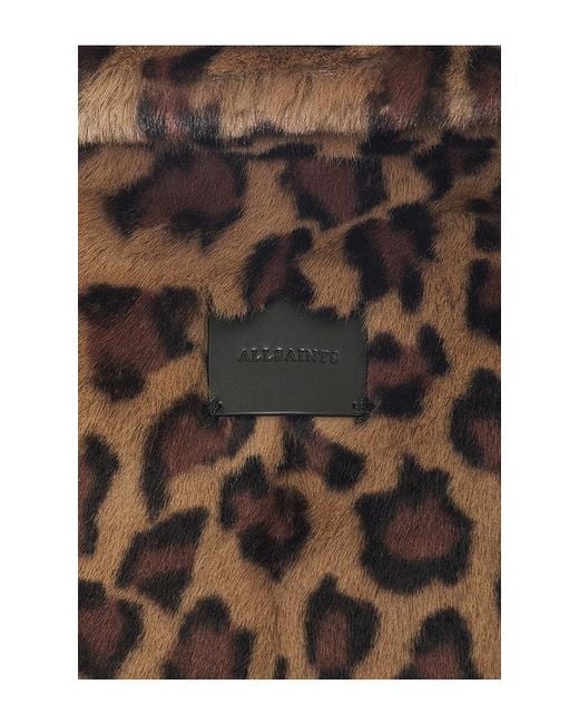 AllSaints Brown Saye Faux Fur Jacket