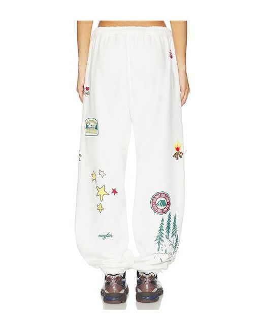The Mayfair Group White No Wifi Here Sweatpants
