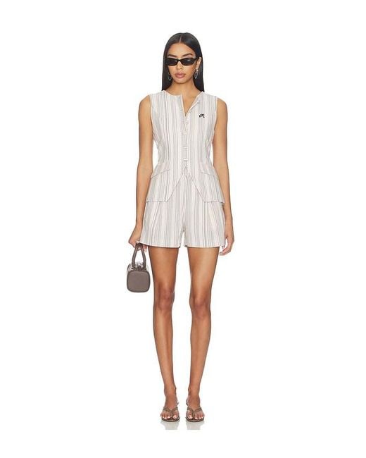 Malbon White Keily Short