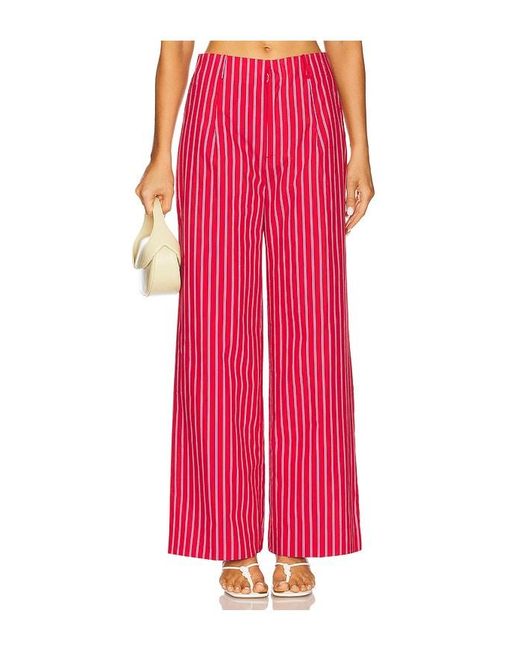 Line & Dot Red Claudine Pants