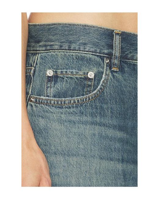 Helmut Lang Blue Relaxed Destroyed Bootcut Jeans