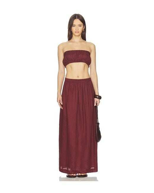 Mikoh Swimwear Red Ciel Maxi Skirt