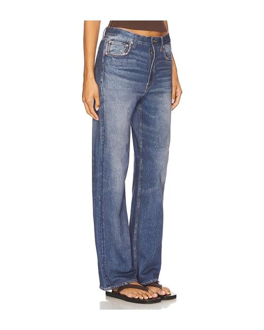Rag & Bone Blue Miramar Shea High Rise Relaxed Straight
